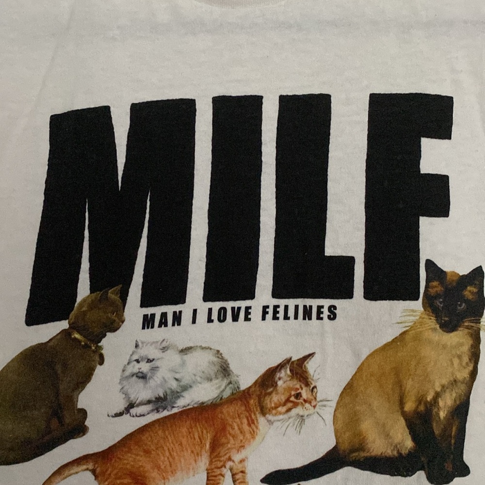 100% Cotton - Man I Love Felines Shirt - Picture 2 of 5